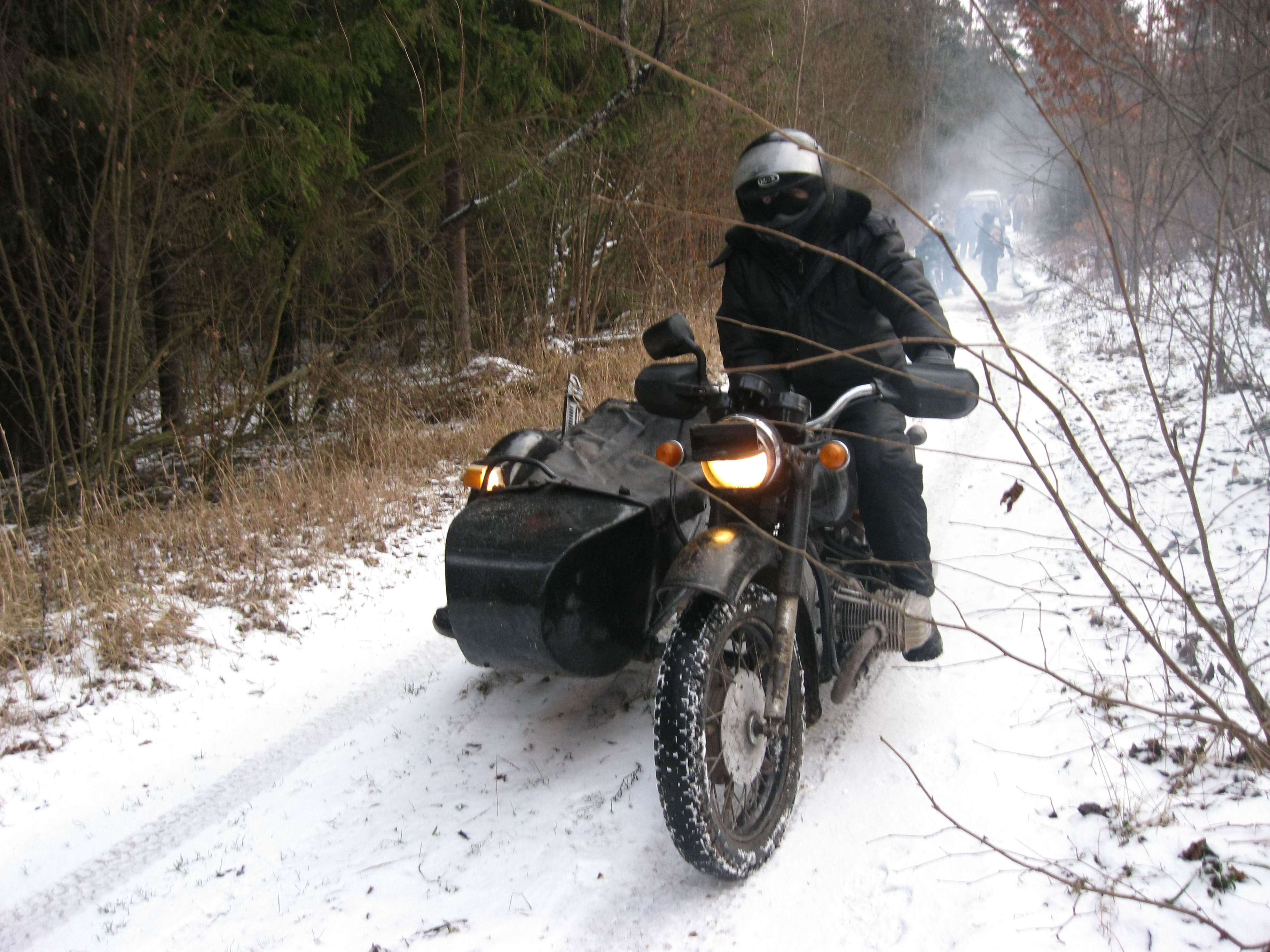 Мотоциклист зимой